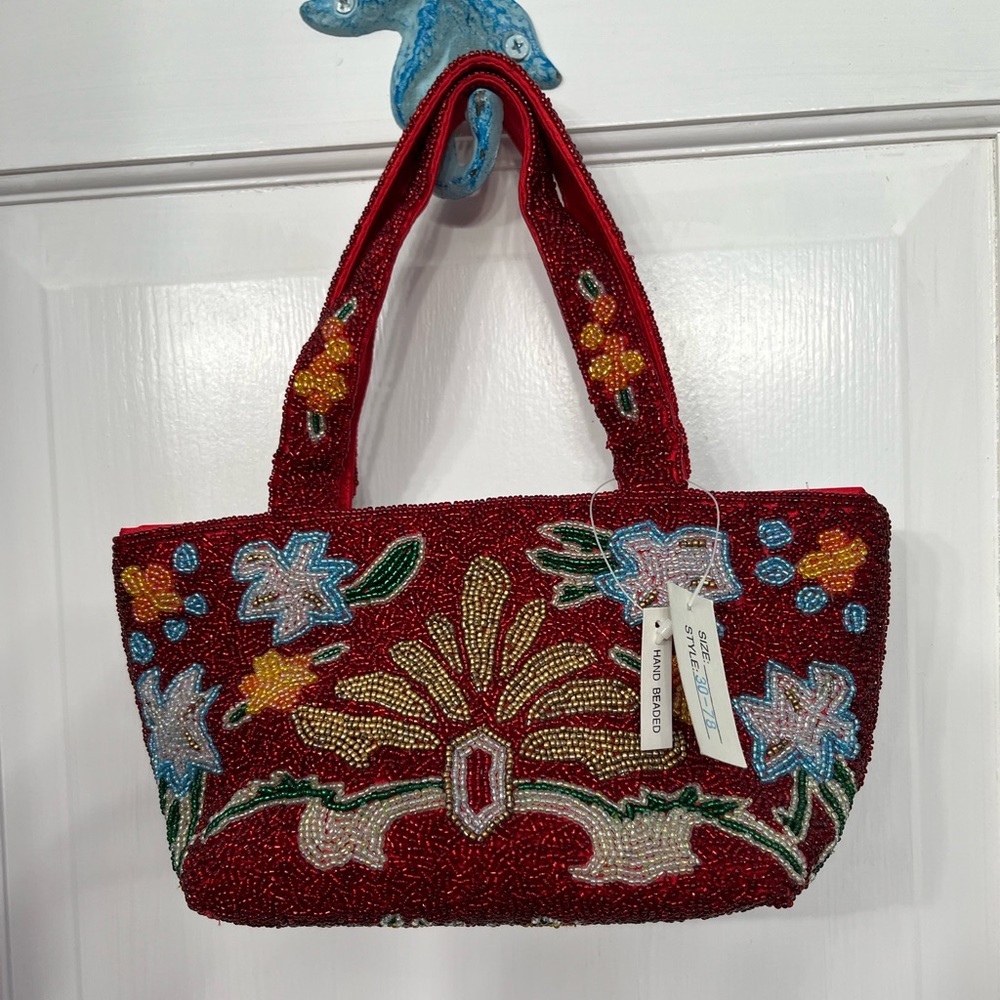 NWT Swee Lo beaded red handbag